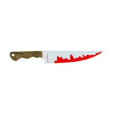 cartoon bloody kitchen knife N3