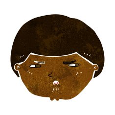 cartoon annoyed man N45