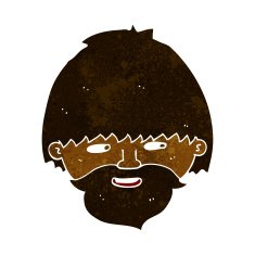 cartoon bearded man N33