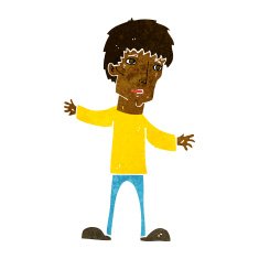 cartoon worried man N57
