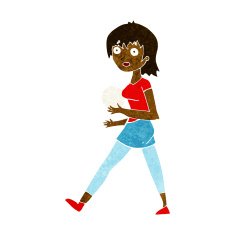 Cartoon Soccer Girl N11