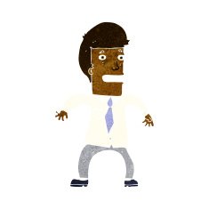 cartoon nervous businessman N5