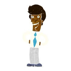 cartoon happy man N274