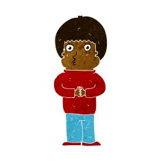cartoon shy boy N13