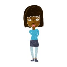 cartoon serious girl N5