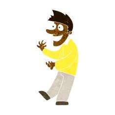 cartoon excited man N63