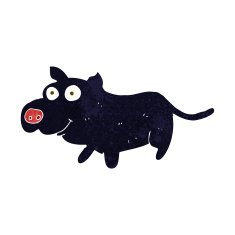 cartoon happy little dog N6