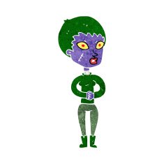 cartoon zombie girl N7