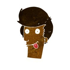 cartoon man with tongue hanging out N5