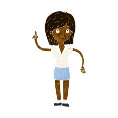 cartoon woman with idea N148