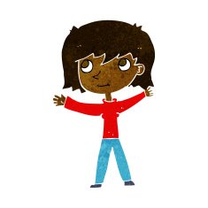 cartoon happy girl N61