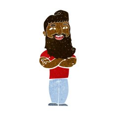 cartoon proud man N16