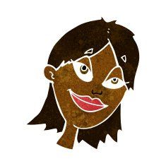 cartoon happy woman N148