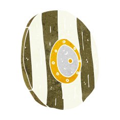 cartoon wooden shield N6