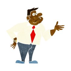 cartoon businessman asking question N5