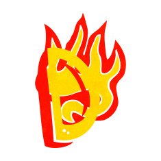 cartoon flaming letter N42