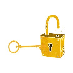 caroon rusty old padlock N9