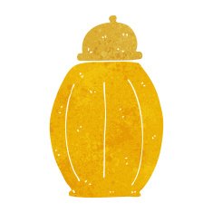 cartoon old jar N6