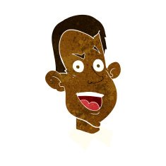 cartoon male face N11