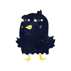 funny cartoon bird N111