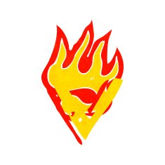 cartoon flaming letter N52