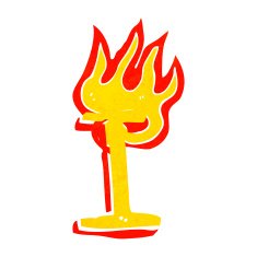 cartoon flaming letter N53