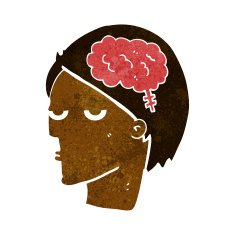 cartoon head with brain symbol N22