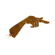 cartoon severed pointing hand N2