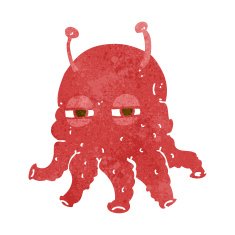 Cartoon Alien Face N13