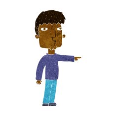 cartoon pointing man N65