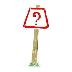 cartoon question mark sign N5