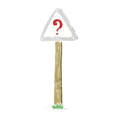 cartoon question mark sign N6