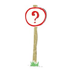 cartoon question mark sign N7