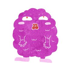 funny cartoon monster N26