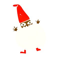cartoon tiny santa N12