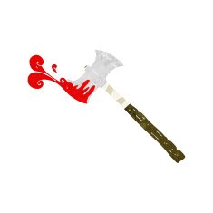 cartoon double sided axe N10