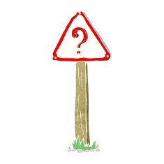 cartoon question mark sign N8