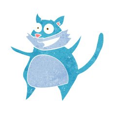 funny cartoon cat N129