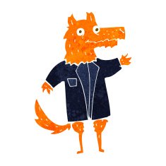 cartoon fox businessman N2