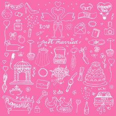Wedding hand drawn doodle N2