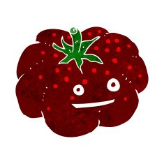 cartoon happy tomato N8