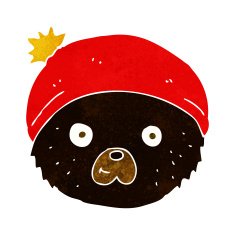 cartoon teddy bear face N8