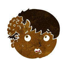 cartoon boy with ugly growth on head N4