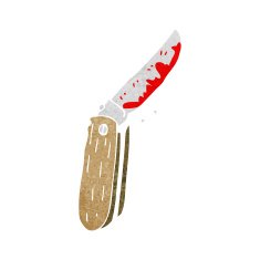 cartoon bloody folding knife N8