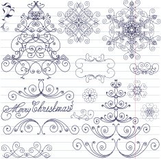 Set of Christmas doodles