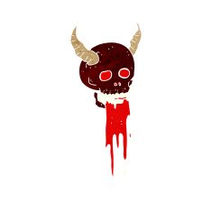 cartoon spooky halloween skull N7