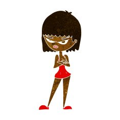 cartoon angry woman N11