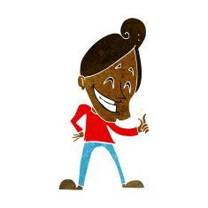 cartoon man snapping fingers N6