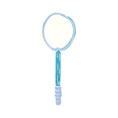 cartoon old tennis racket N5