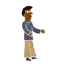 cartoon curious man N41